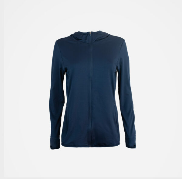 Sweat fin zip bleu