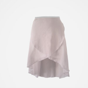 Jupe en mousseline asymétrique, rose pale