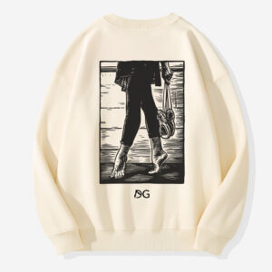 Sweat-shirt, col rond, décontracté