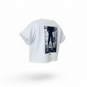 Tee-shirt crop top blanc