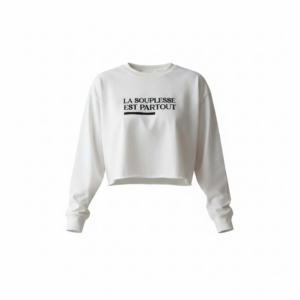 Pull crop en éponge blanc sitation