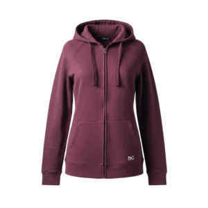 Authentic Sweat capuche zippé ado/femme Burgundy
