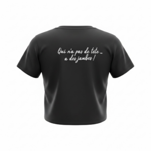 Tee-shirt crop top noir